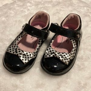 Stride Rite Minnie Mary Jane shoes, black, size 4.5M, leather upper